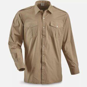 Belgian Miliary Army Khaki Service Dress Shirt Officer (NEW)